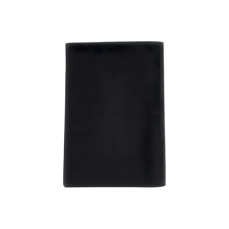 FERRAGAMO Cow Leather Passport Holder Micro Men's Black-1
