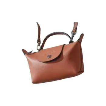 LONGCHAMP Cow Leather Coin Purse Unisex Tobacco