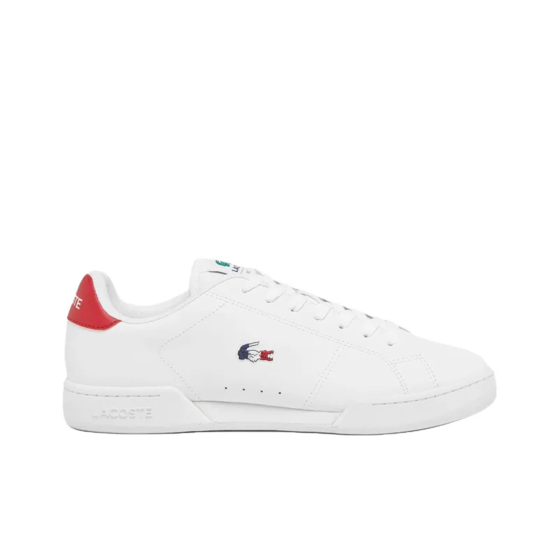 LACOSTE Carnaby Cup Anti Slip Wear Resistant Low Top Skateboard Shoes Men's White-1