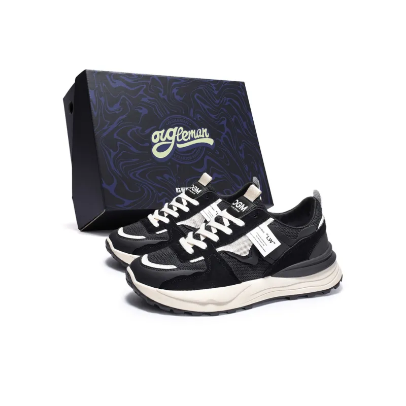 OUGLEMEN Slip Resistant And Abrasion Resistant Coverage Low Top Casual Shoes Men's Box-3