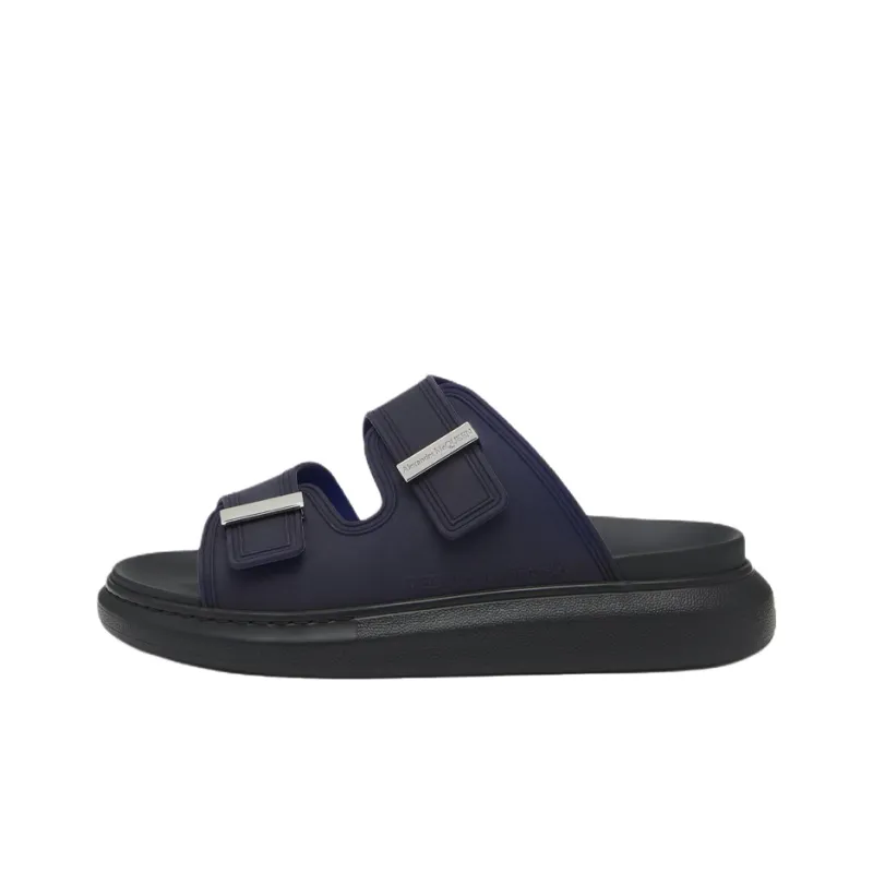 Alexander McQueen Hybrid Slide Slippers Men's Blue Black-0