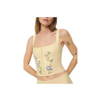 Reformation Tank Tops Women's Yellow
