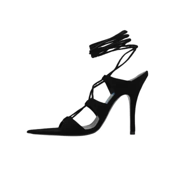 The Attico Renèe One Strap Sandals 10.5cm Women's Black