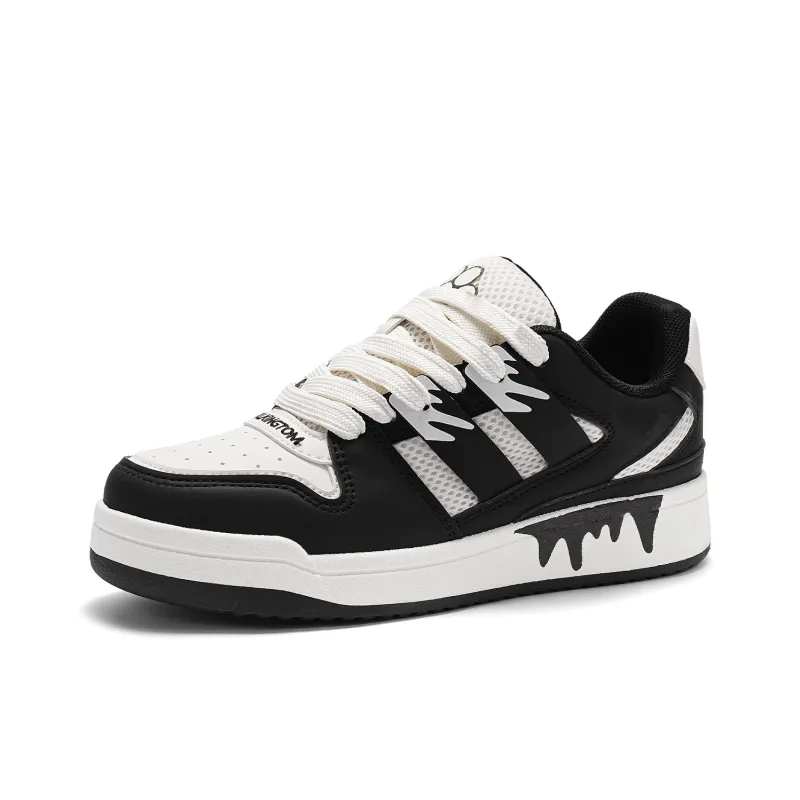 TALKING TOM Skateboard Shoes Unisex Low Top Black/White-3