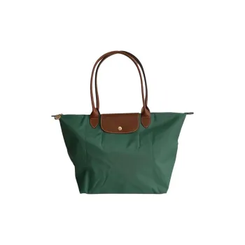 LONGCHAMP Le Pliage Polyamide Tote Bag, Shopping Bag, Shoulder Bag Tubas Women's Green & Brown
