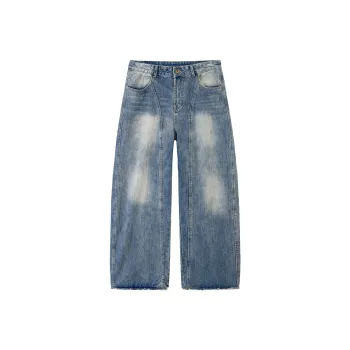 NewJnxs Jeans Unisex Washed Blue
