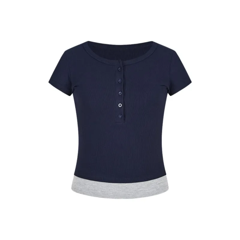 GOSO T Shirts Women's Navy Blue-5