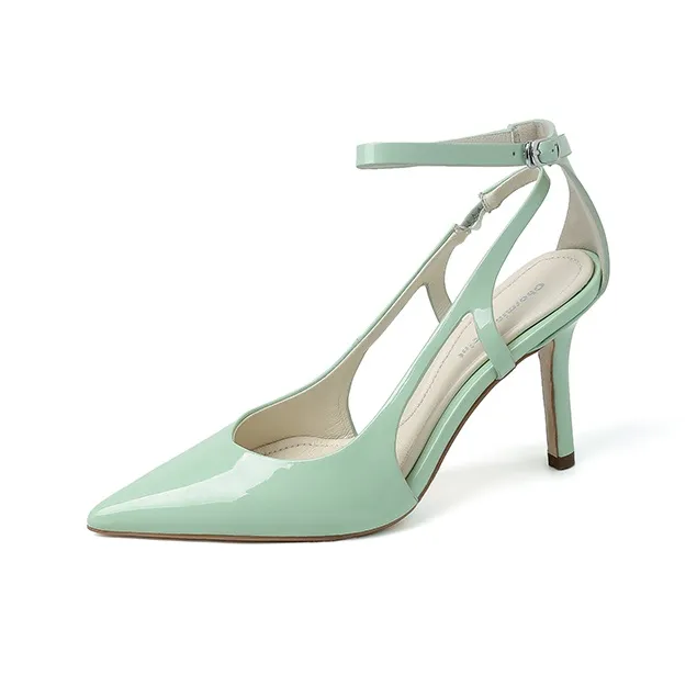 YIKEFEI High Heels Women's Light Green/Black/Black/White-0