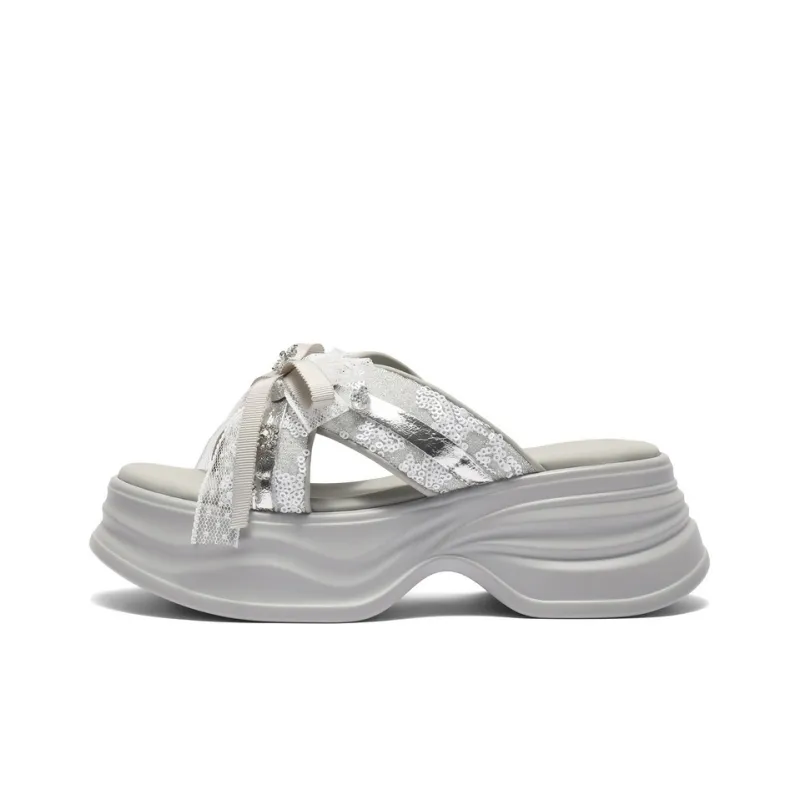 BELLE Slide Slippers Women's Gray-0