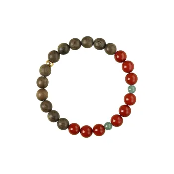 ZUIWENGLANGYASHANWENCHUANG Green Sandalwood Bracelets Unisex