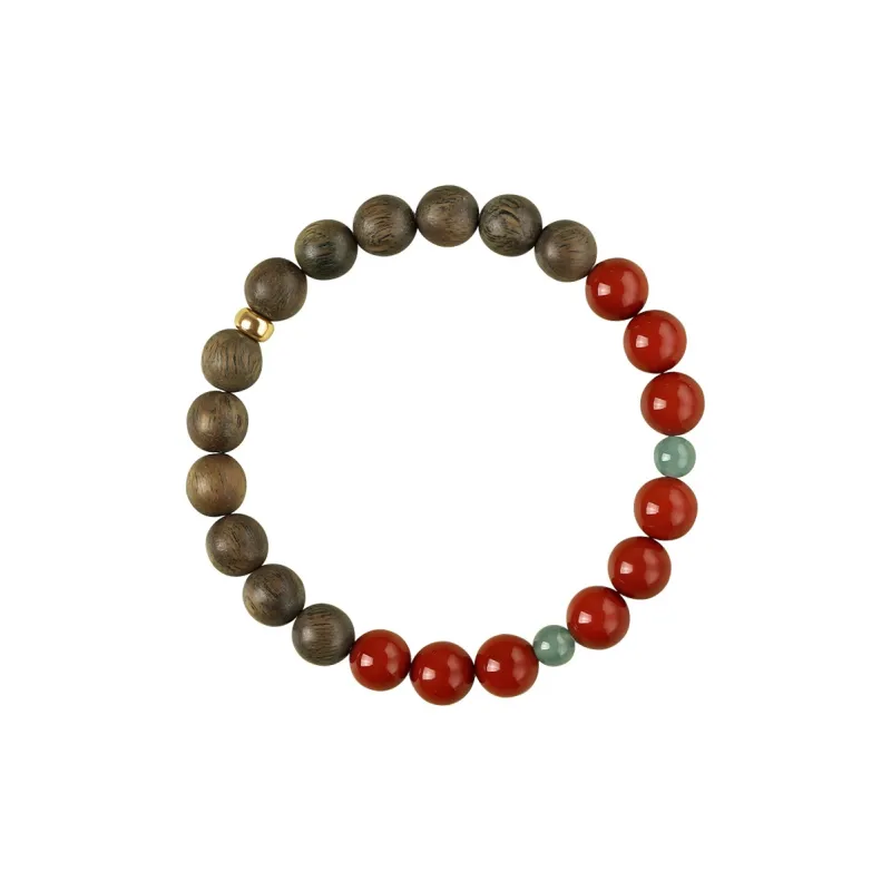 ZUIWENGLANGYASHANWENCHUANG Green Sandalwood Bracelets Unisex-0