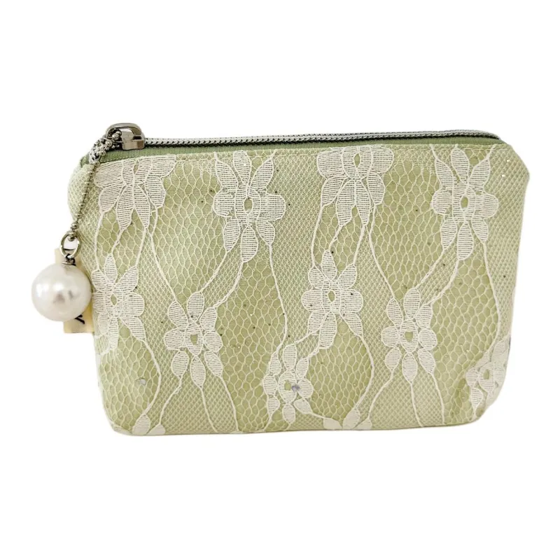 MILO BLISS Mesh Fabrics Jacquard Small Hexagon Coin Makeup Storage Bag Portable-2