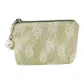 Green Mesh Fabrics Jacquard Small Hexagonal Coin Makeup Storage Bag