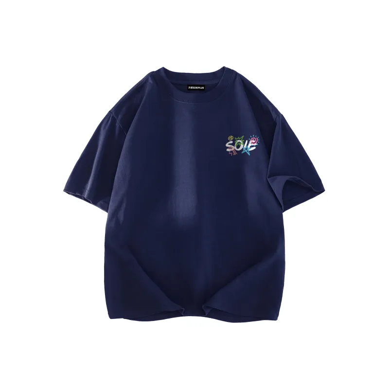 SOIE T Shirts Unisex Navy Blue-1