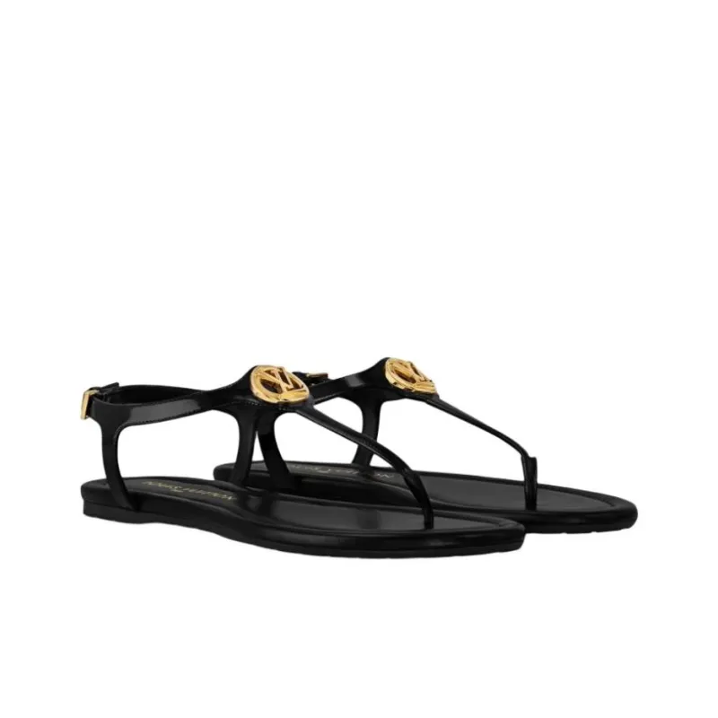 LOUIS VUITTON Sunkiss One Strap Sandals Women's Black-2