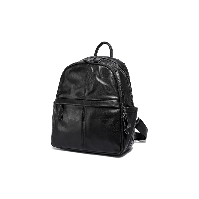 Ace Paul Cow Leather Backpack Regular Unisex Black-1