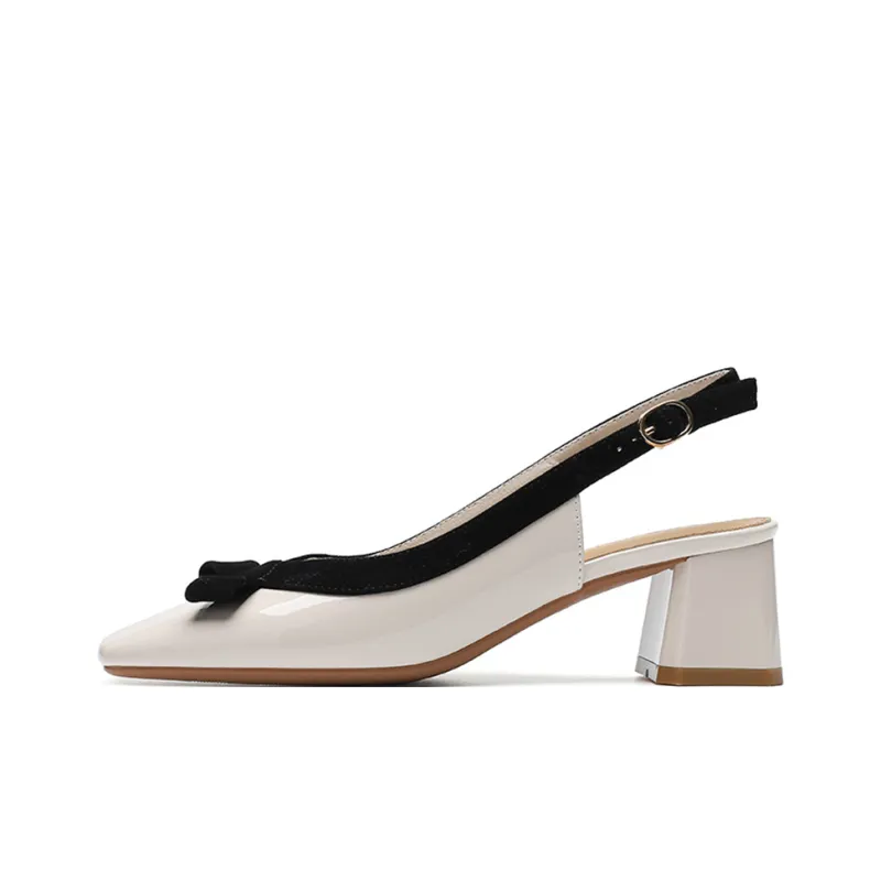 GOSO High Heels Women's Mustard Green/Ecru-6