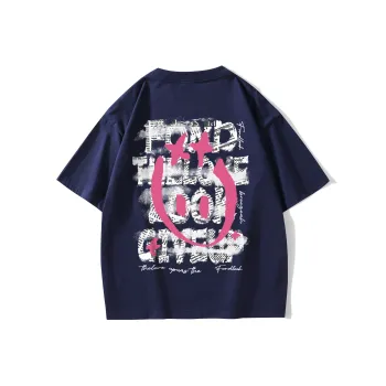 FONDLOOK T Shirts Unisex Navy Blue
