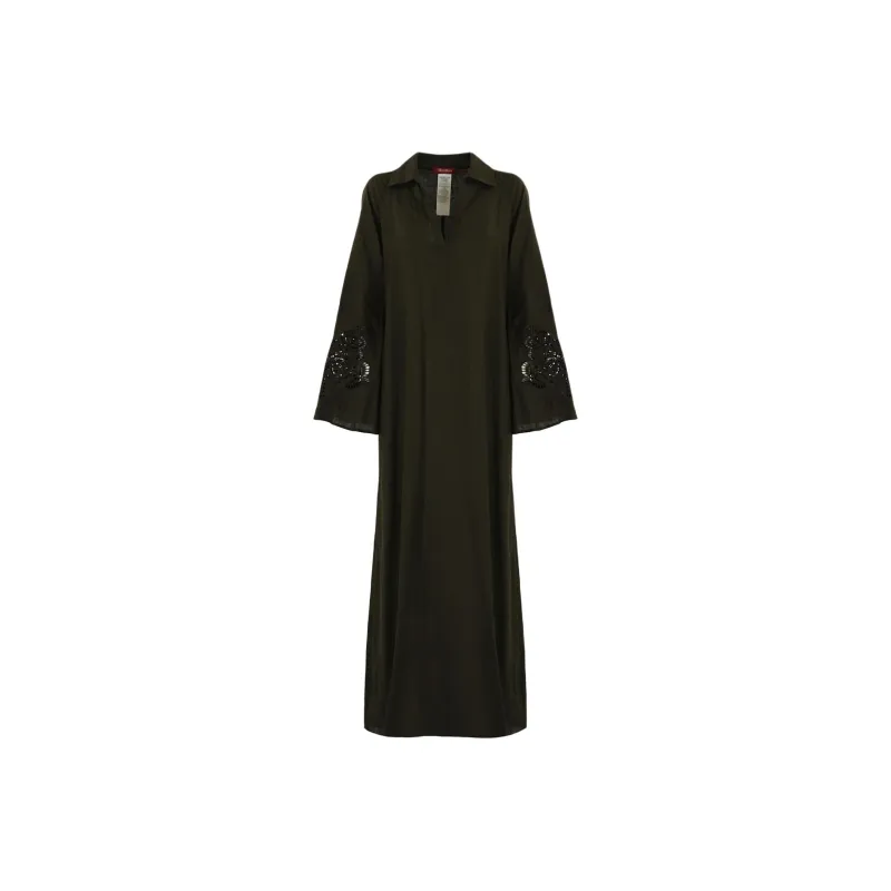 MaxMara Studio Long Sleeved Dress Women's Brown-0