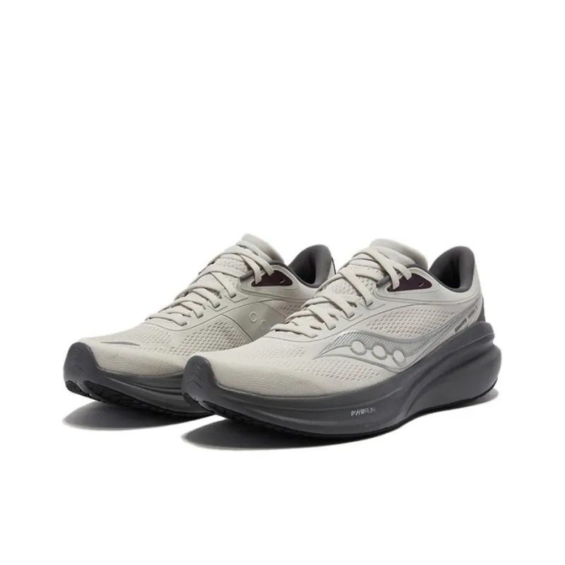 Saucony Slip Resistant, Abrasion Resistant, Breathable Low Top Running Shoes Unisex Gray-2