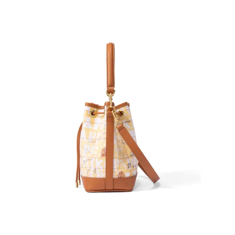 PAPRIKA Cow Leather Crossbody Bucket Handbag Women's Multicolor-10