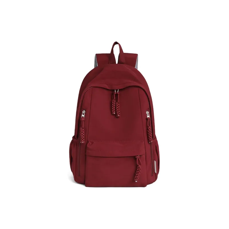 CNNCOO Fabric Backpack Women's Burgundy-4