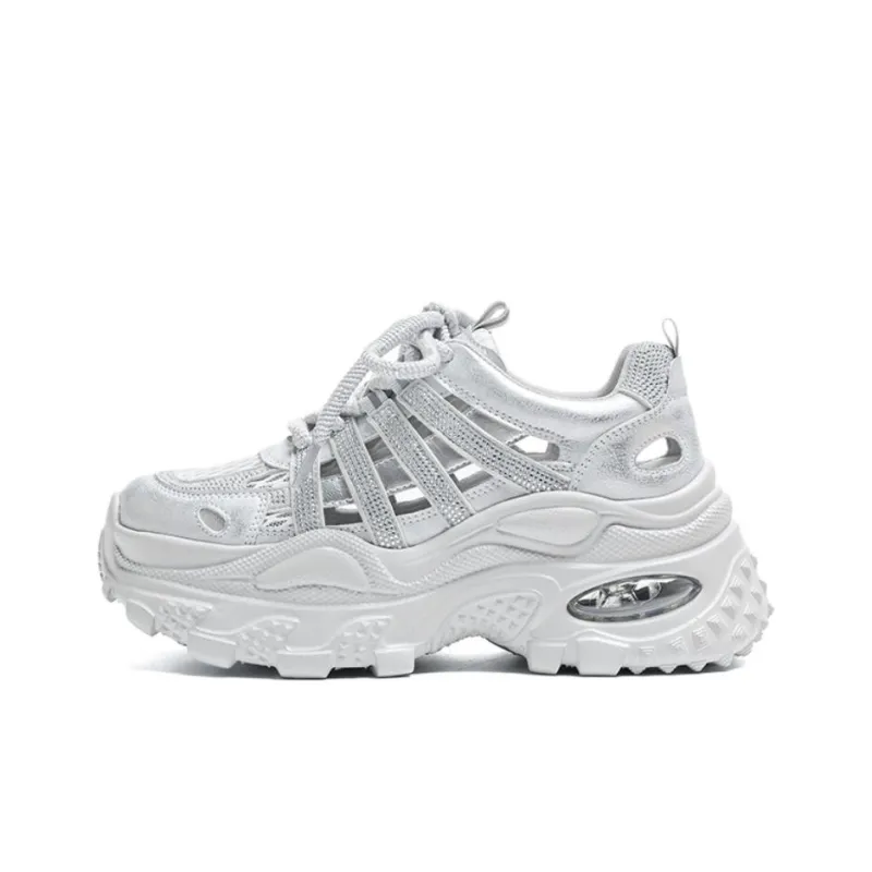 JOSINY Abrasion Resistant Slip Resistant Low Top Chunky Sneakers Women's-10