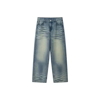 NewJnxs Jeans Unisex Light Denim Blue Shopping Bag Included
