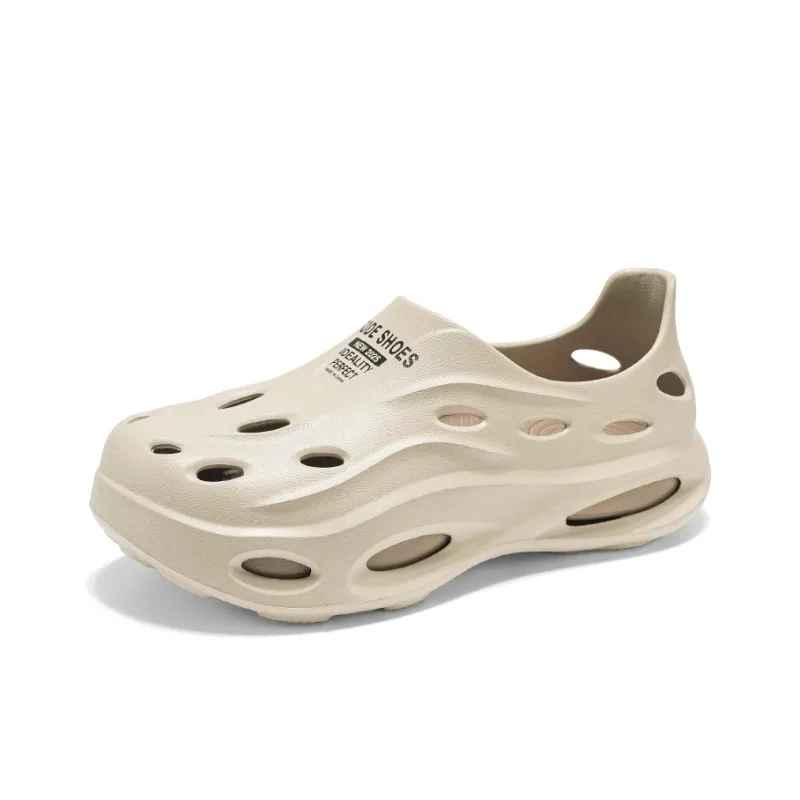 LONGDUIZHANG Clogs Unisex White Green-11