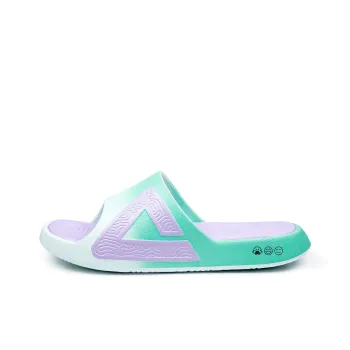 PEAK Tai Ji1.0 Quiet Slip Resistant Abrasion Resistant Slide Slippers Unisex Purple Green