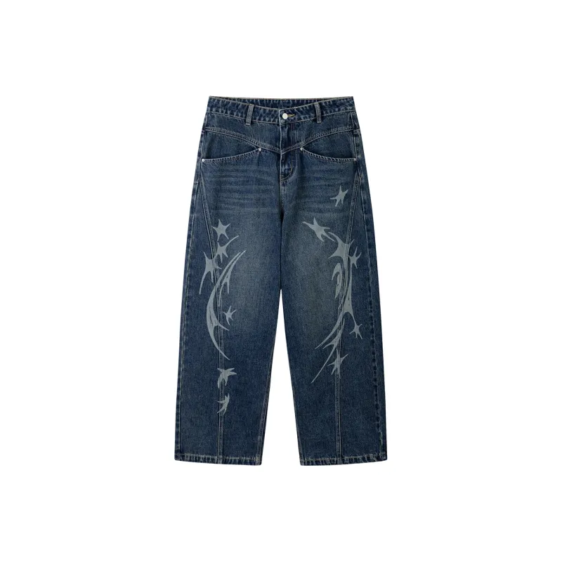 NewJnxs Silver Wing Series SS25 Jeans Unisex-5