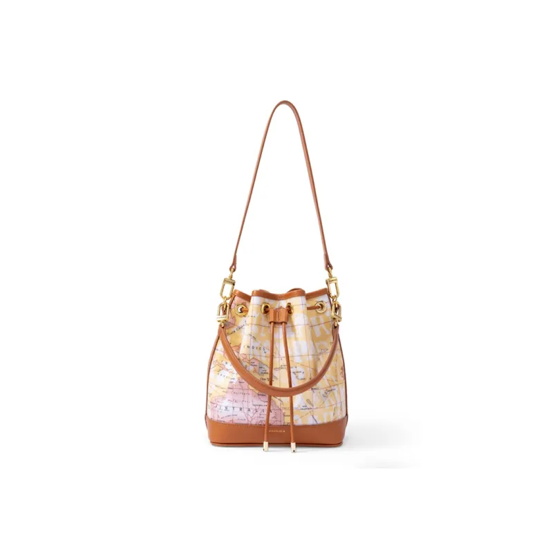 PAPRIKA Cow Leather Crossbody Bucket Handbag Women's Multicolor-8