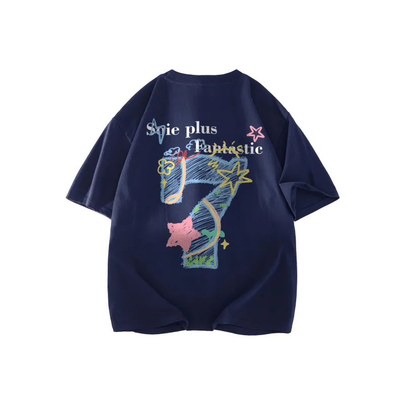 SOIE T Shirts Unisex Navy Blue-0