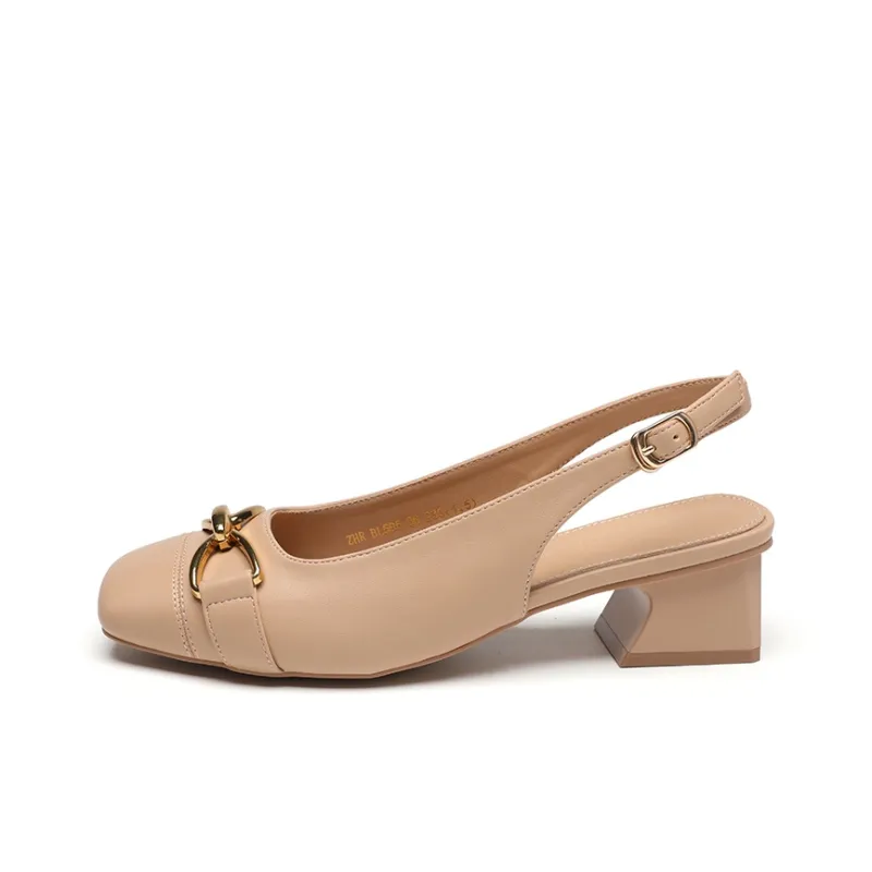 ZHR Chunky Heel High Heels Women's-6