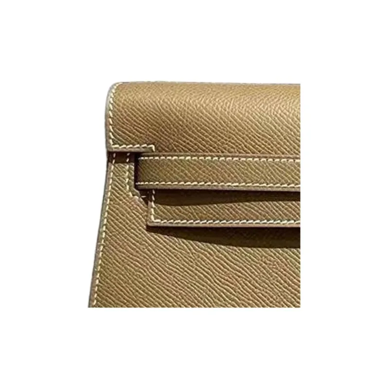 HERMES Kelly Elan Epsom Leather Crossbody Bag, Shoulder Bag Women's 18 Etoupe Elephant Gray-3