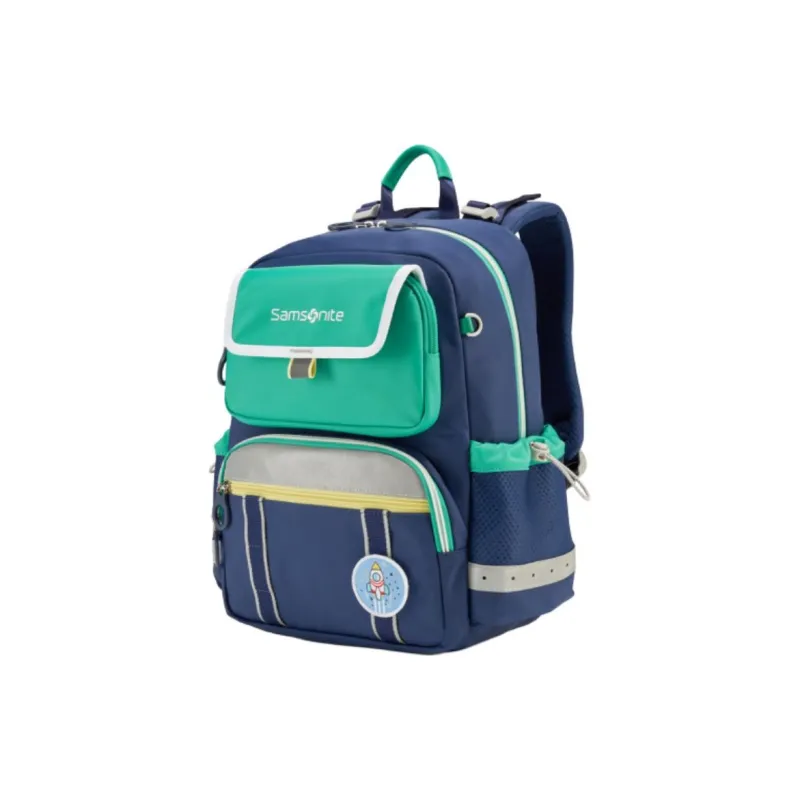 SAMSONITE Fabric Student Bag Medium Size Kids' Navy Blue & Green-1