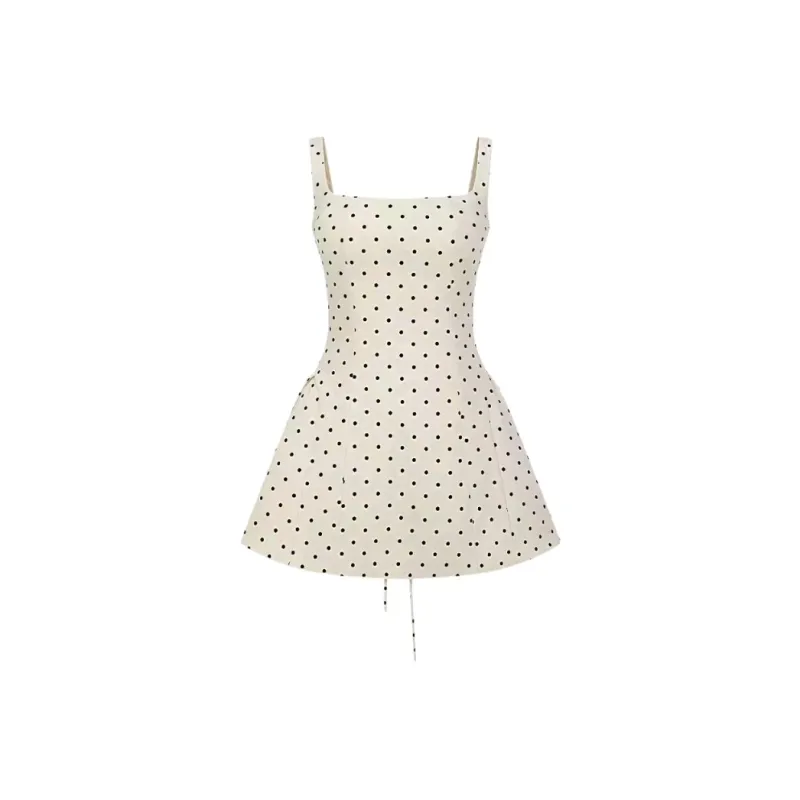 PZGE Slip Dresses Women's Polka Dot Dress-1