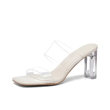 Golden Silk Rabbit Slide Slippers Women's
