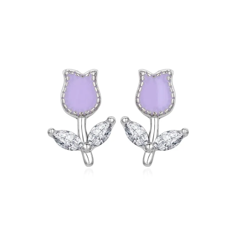 CENTURY&KINDLE 999 Fine Silver Stud Earrings Women's-0