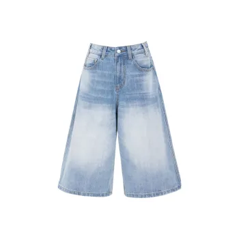 ZXZA Denim Shorts Women's Bamboo Blue