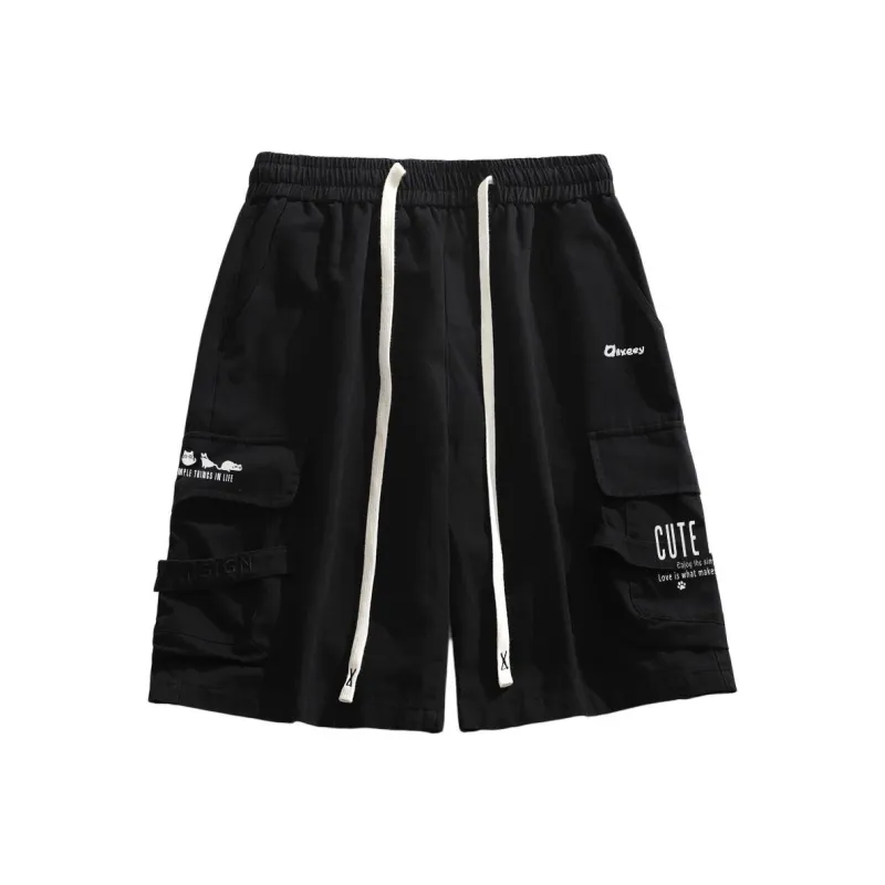 Qnxeey Cargo Shorts Unisex-0