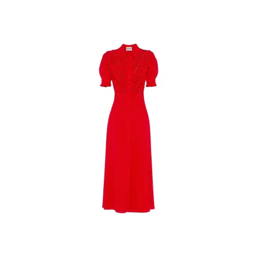 MIU MIU Short Sleeved Dress Women's Red