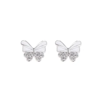 CENTURY&KINDLE 999 Fine Silver Stud Earrings Women's