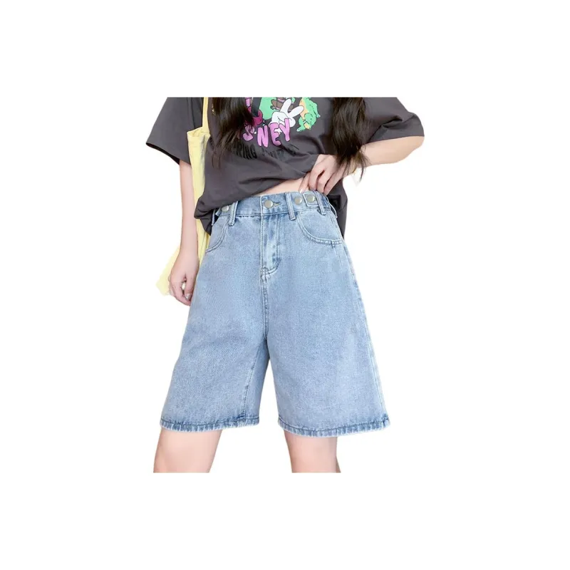 Honey Denim Shorts Women's Light Blue-2