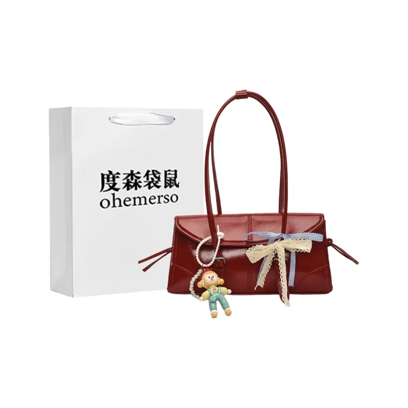 Dusen Kangaroo PU Shoulder Bag Women's Multicolor-12