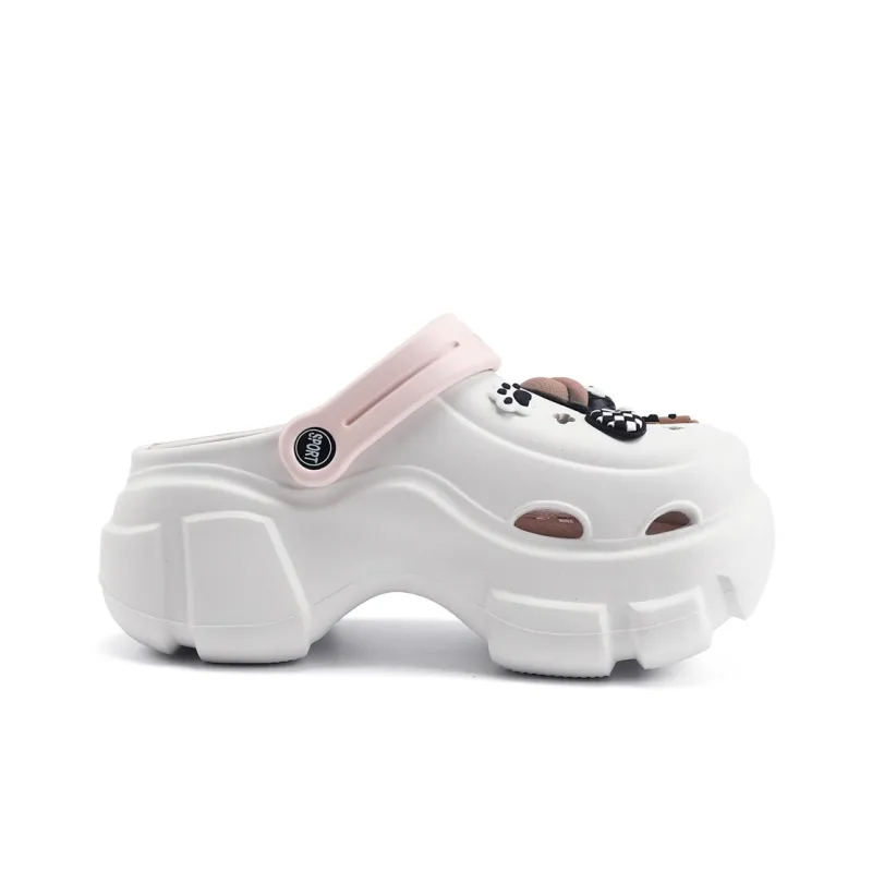 DHARRY Clogs Women's White Pink-6
