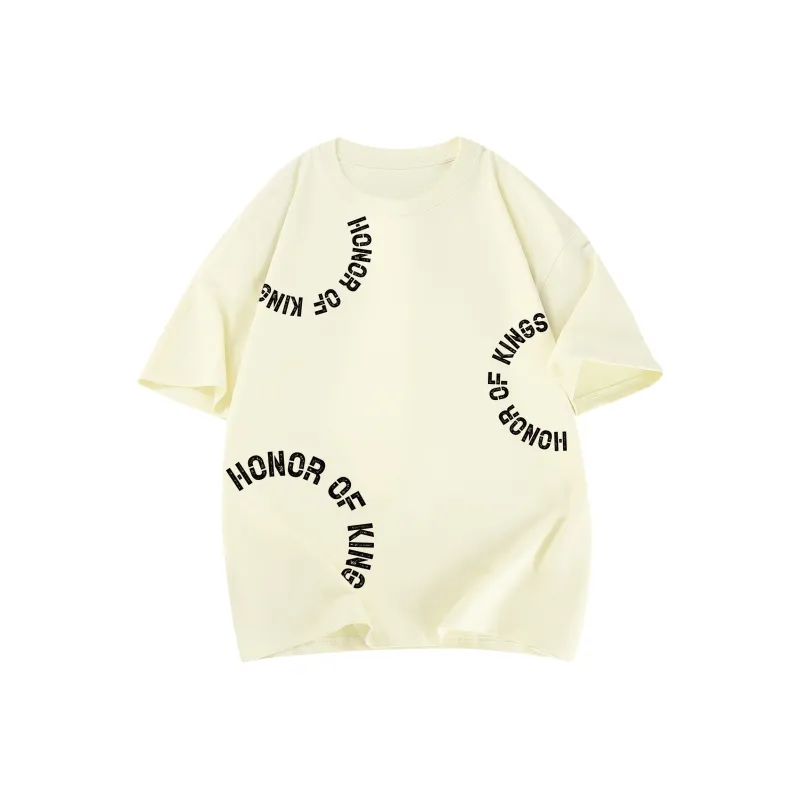 HONOR OF KINGS Short Sleeved T Shirts Slogan Section Unisex-0