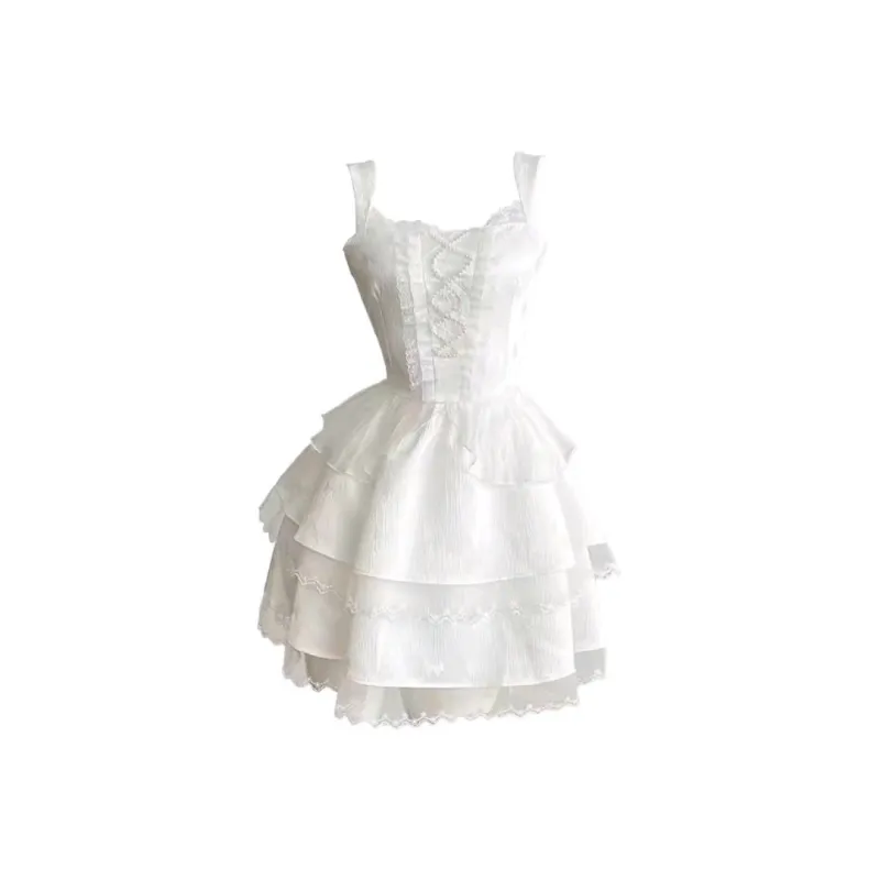 ETSE Slip Dresses Women's Ballet White Swan-0