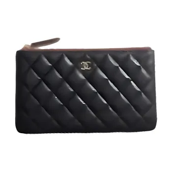 CHANEL Calfskin Clutch Small Size Women's Black