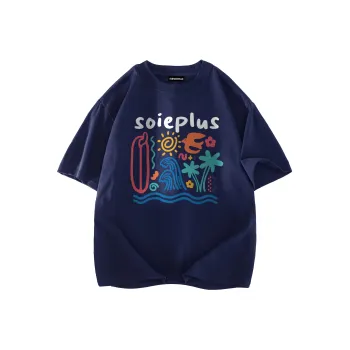SOIE T Shirts Unisex Navy Blue